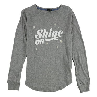 Cozy Zoe Womens Shine On Pajama Sleep T-shirt, Grey, Medium