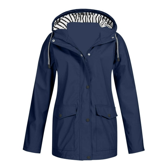 onlyliua Manteau Matelassé pour Femme Manches Longues Coupe-Vent Manteau Classique Idée-Cadeau des Fêtes Coton Élégant Uni pour Tenue Habillée Bleu Marine G Liquidation