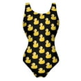 thumbnail image 2 of Cute Rubber Ducks Swimsuit Animal Print OnePiece Swimwear Push Up Stylish Bathing Suit Holiday Rave DIY Swimsuits, 2 of 5