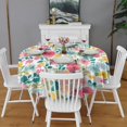 thumbnail image 2 of Pioneer Flower Floral Print Pattern Round Tablecloth 60"x60",Wrinkle Wipeable Table Cloth for Kitchen Dining Room Picnic Patio Party, 2 of 6