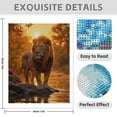 thumbnail image 3 of Diamond Art Kit for Adults, Lion Sunset River Majestic Scene Diamond Painting for Adults Beginners, DIY Diamond Art Painting Kits, 5D Diamond Painting Crafts for Home Decor 12x16 Frameless, 3 of 7