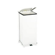 Rubbermaid Commercial Defenders Biohazard Step Can Square Steel 24gal White ST24EPLWH