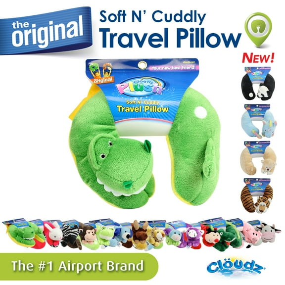 Cloudz Kids Plush Animal Neck Pillow, Multiple Styles
