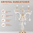 thumbnail image 2 of Paquete de 20 prismas octagonales de 2 agujeros de cristal, cristales colgantes de 14 mm/0.55 pulgadas para candelabros en casa/ventanas/jardín/DIY [Gris transparente], 2 of 7