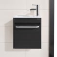 thumbnail image 6 of Walsport 16" Bathroom Vanity Sink Combo for Small Space Wall Mounted Cabinet Set Design White Resin Basin Sink Top Chrome Faucet,Black, 6 of 10