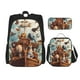 thumbnail image 1 of Disketp Animal Filled Noahs Ark Mochila Estampada de Gran Capacidad con Lonchera y Estuche, Set de 3 Piezas para Estudiantes, 1 of 7
