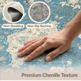 thumbnail image 6 of ODIKA 8'x10' Washable Area Rug Durable, Non-Slip Chinoiserie Vintage Distressed Border Dusty Flower Dorm Rig Beachy for Living Room, Under Sectional, Family, 6 of 7