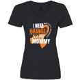 thumbnail image 3 of Inktastic I Wear Orange For My Mommy Multiple Sclerosis Awareness Women's V-Neck T-Shirt, 3 of 5