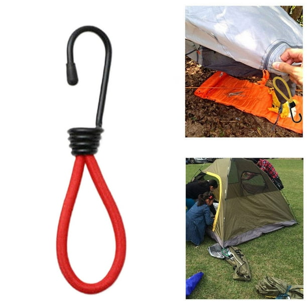 Cordon Elastique Lot De 6 Tendeurs élastiques QWORK Avec Mousquetons - Longueurs 60, 100 Et 150 Cm - Pour Bagages, Camping, Bâches, Rangement Tendeur Grillage