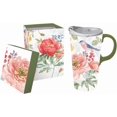 thumbnail image 3 of Cypress Home Beautiful Garden Party Ceramic Travel Cup - 5 x 7 x 4 Inches Homegoods and Accessories for Every Space, 3 of 3