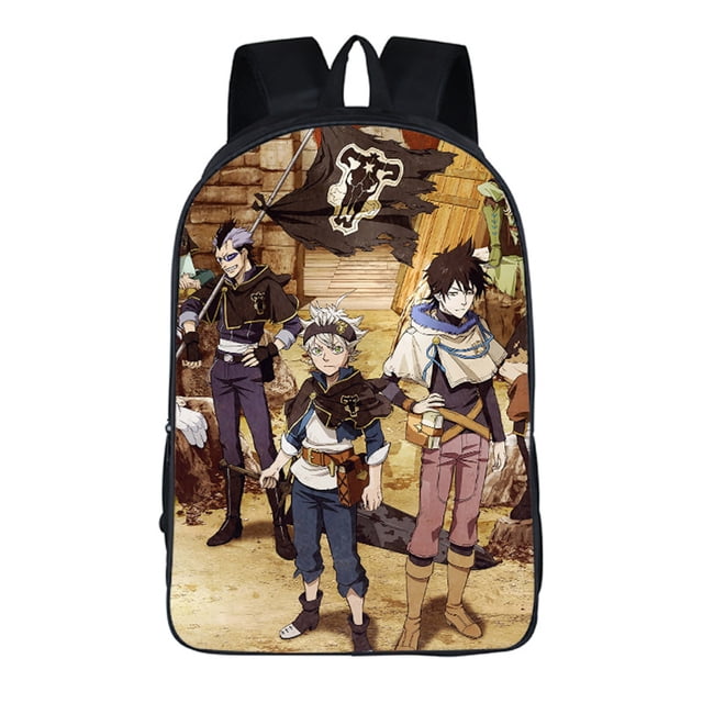 Mochila escolar Black Clovers Kids de poliéster 29 x 12,5 x 42 cm
