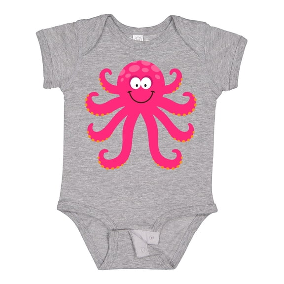 Inktastic Octopus Sea Creature Pink Girls Girls Baby Bodysuit