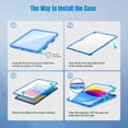 thumbnail image 7 of TiMOVO Case for iPad (A16) 11th Generation 11 Inch 2025, iPad 10th Generation Case 2022 with Screen Protector, Heavy Duty Shockproof Rugged Protective Cover,Blue Wave, 7 of 7