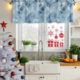 thumbnail image 5 of Blue Morocco Curtain Valances for Windows, Kitchen Valance Window Treatments Panel 2 Pack, Modern Abstract Art Contemporary Geometric Rod Pocket Short Curtains for Bathroom Bedroom 42 x 12 Inch, 5 of 8