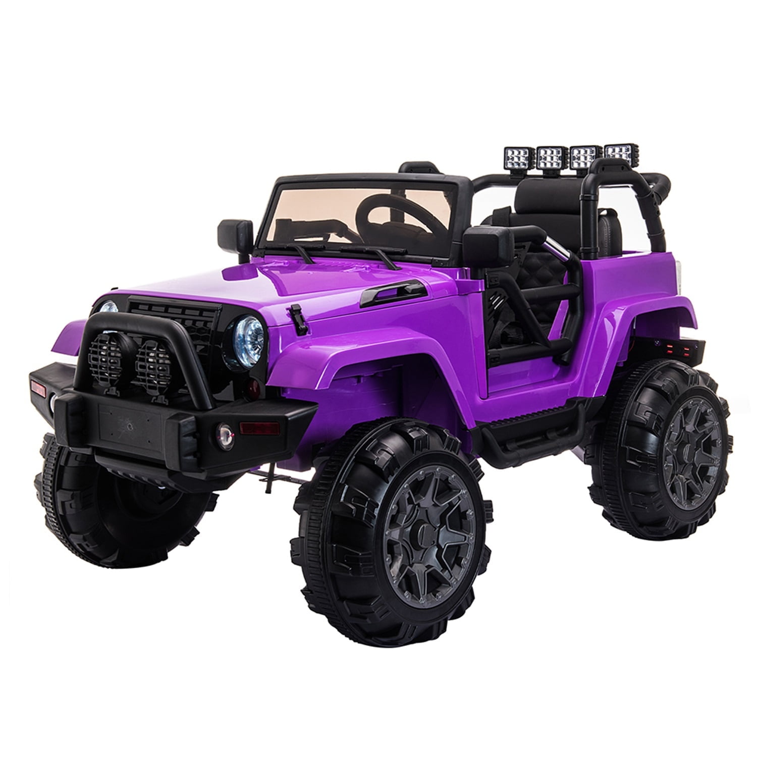 CIPACHO 12 V Powered Ride on Truck, 3-Speed Remote Control Electric Vehicle with LED lights, Electric Kids Car Toy, Purple CIPACHO 12 V Powered Ride on Truck, 3-Speed Remote Control Electric Vehicle with LED lights, Electric Kids Car Toy, Purple