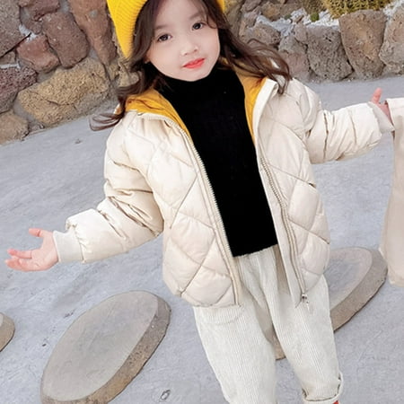 

Rollback Of The Day Juebong Toddler Baby Boys Girls Fall Winter Cotton Padded Jacket With Velvet Lining Hooded Zipper Jacket Coat Beige 6-7 Years