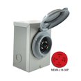 thumbnail image 2 of Conntek 80601-GYBX 30 Amps 125/250 Volts Power Inlet Box, For Generators Up to 7,500 Watts, Grey Cap, 2 of 2
