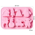 thumbnail image 5 of Ludlz 2Pcs Christmas Silicone Mold 8 Cavities Santa Snowman Elk Non-stick Food Grade Easy Release DIY Fondant Chocolate Candy Jelly Ice Cake Baking Mold, 5 of 7