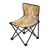 Outdoor Folding Chair 14.46x14.46x22.83 Inches, Camping Folding Chair Easy to Carry Ideal for Outdoor Picnics Camping Park Fishing Yellow Roses