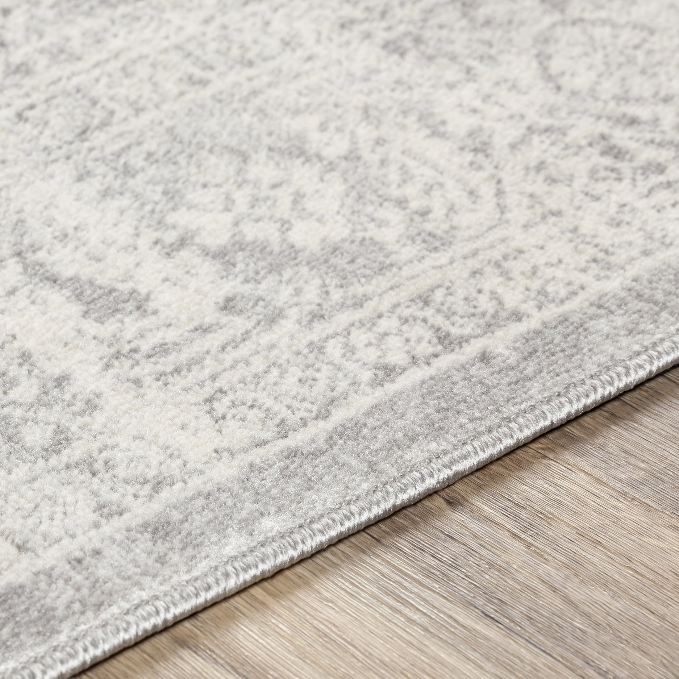 Livabliss Roma Vintage Medallion Area Rug,6'7" x 9',Grey