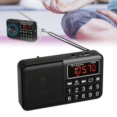 TSV Portable AM FM Radio with Loud Speaker and Earphone Jack, Compact Transistor Radios MP3 Player, DC/USB Powered