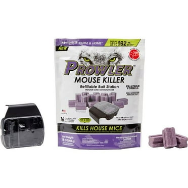 Prowler 008-22161 1 oz Mouse Bait Blocks with Bait Station Bag - 16 per Pack - Case of 8