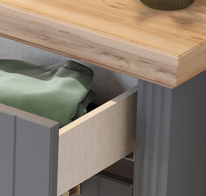 Tara One Drawer Nightstand in Gray