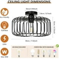 thumbnail image 2 of DONGPAI Ceiling Light Fixture with LED Bulb, 11.8" Black Flush Mount Ceiling Light, Industrial Kitchen Lighting Fixtures Ceiling for Hallway Bedroom Farmhouse, Round Metal, 2 of 7
