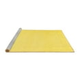 thumbnail image 2 of Ahgly Company Machine Washable Indoor Square Solid Yellow Modern Area Rugs, 5' Square, 2 of 4