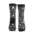Crew Socks for Women Men Black White Owl Stars Athletic Running Socks