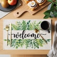 thumbnail image 2 of Summer Welcome Placemats Set&nbsp;of&nbsp;8 Green Eucalyptus Leaves Botanical Farm Linen Heat Insulation Washable Place Mats, Non-Slip Table Mats for Dining Table Party Kitchen Decor,13x19 Inch, 2 of 9