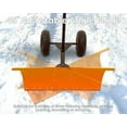 thumbnail image 4 of Ourlova Pelle Pousse-Neige de 29 Pouces – Chasse-Neige à Roues en Métal Robuste avec Poignée Ajustable et Lame Inclinée, Outil de Déneigement pour Entrée et Trottoir (Poignée Unique Orange), 4 of 8