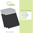 thumbnail image 6 of Clean Cubes 30-Gallon Pop-Up Trash Bins, 3-Pack, Black – Disposable, Collapsible, with Fitted Trash Bags, 6 of 7
