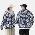 thumbnail image 4 of Lsque White Leaves UPF 50+ Lightweight Sun Protection Men's Women's Long Sleeve Shirt, Hoodie Performance -Small, 4 of 9