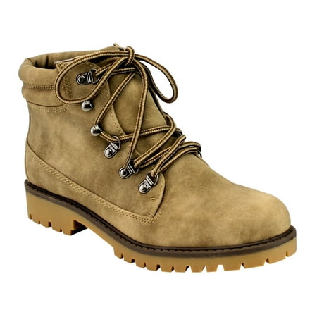 IB85 Women's Lace Up Padded Cuff Hiking Combat Ankle Booties IB85 Women's Lace Up Padded Cuff Hiking Combat Ankle Booties