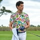 thumbnail image 3 of Balery Watercolor Flowers Camisa Polo de Hombre con Estampado, de Manga Corta y Tejido Medio, Camisa Tipo Golf Polo-4X-Large, 3 of 6