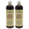 SheaMoisture Jamaican Black Castor Oil Moisture Retention Body Wash & Bubble Bath for Unisex, Pack of 2, 16 oz