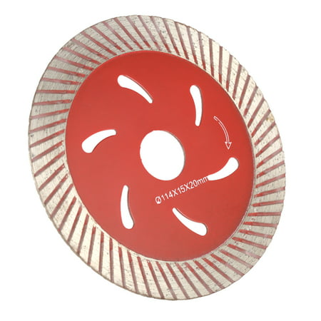 114*15*20mm Dry Cutting Continuous Turbo Diamond Saw Blade with Cooling Holes 20mm Inner Diameter Marble Granite Tile Incising For Angle Grinder Architectural Engineering (Best Diamond Blade For Cutting Glass Tile)