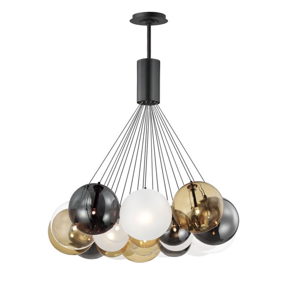 ET2 Lighting - Burst - 36W 20 LED Pendant-59.25 Inches Tall and 35.25 Inches