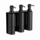 thumbnail image 4 of 250ml Wall Mount Triple Liquid Soap Dispenser, Stainless Steel Chamber Shower Shampoo Dispenser compatible Bathroom Home Hotell SL, 4 of 5