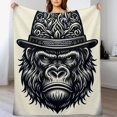 thumbnail image 3 of nygtbtfer Throw Blanket Head Bed Blanket for Kids Child Teens, Fleece Blanket Flannel Blanket Wildlife Crib Stroller Decor Black Theme, 3 of 6