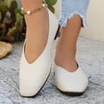 thumbnail image 6 of Miluxas Ballet Flats for Women Dress Shoes Comfortable Round Toe Flat office Walking Casual Dressy Slip On Shoes Beige 7.5(40), 6 of 9