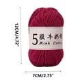 thumbnail image 3 of Tgbvmt Crochet Yarn 5 Strands Milk Cotton DIY Knitting Thread Wool Ball Soft Hand Woven Yarn Craft Supplies Sweater Hats Dolls Bags Scarves Weaving Accessories Home Decor Party Favors Creative Gift, 3 of 6