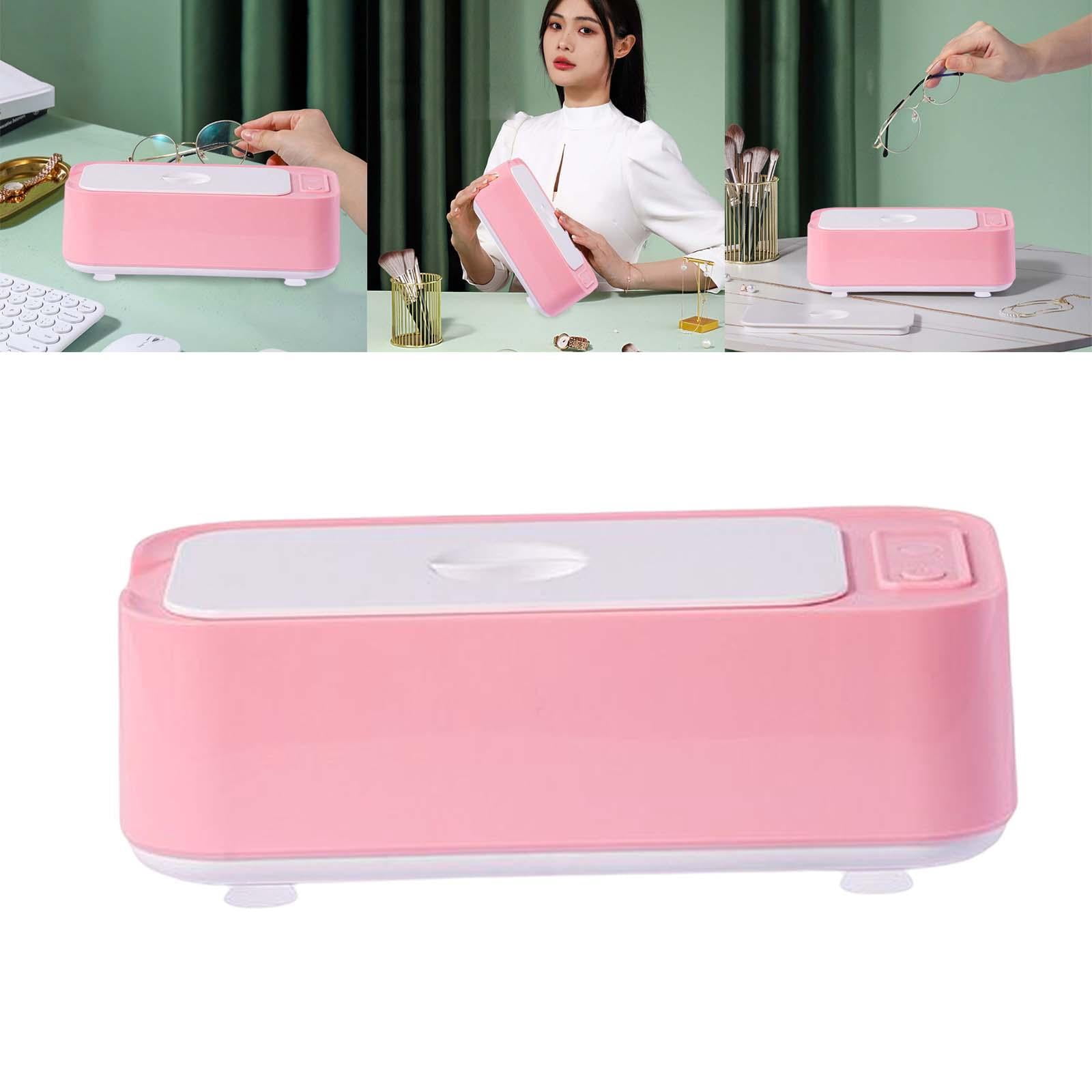 FVDPWYE High Frequency Ultrasonic Jewelry Cleaner Machine White Pink