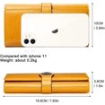 thumbnail image 3 of Womens Wallet Large Capacity Rfid Blocking Genuine Leather Trifold Wallet Yellow, 3 of 3