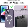 thumbnail image 3 of Compatible with Magsafe Case for iPhone 14 Plus Case with Wireless Charging,Drop Resistant Magnetic Phone Case for Apple 14 Plus Case Clear,Silicone Slim Case for iPhone 14+ Cute,Purple 6.7 inch, 3 of 14