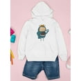 thumbnail image 3 of Monster Eating Cake Hoodie Juniors -Image by Shutterstock,  Large, 3 of 4