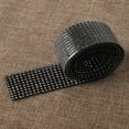 thumbnail image 4 of Mesh Wrap Roll,3mm DIY 10 Rows Rhinestones Ribbon Diamond Mesh Wrap Top-Notch Performance, 4 of 5