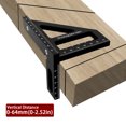thumbnail image 2 of yeacher Règle de Menuiserie en Alliage d'Aluminium avec Mesure d'Angle 45°/90°, Guide de Trou pour Marquage de Précision, Durable et Résistant à la Rouille, Idéal pour les Charpentiers et les Amateurs de Bricolage (Rouge), 2 of 6