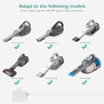 thumbnail image 3 of Cargador Lnauy compatible con aspiradoras de mano Black and Decker HHVJ315JD10 / HHVJ315JMF71 / HHVK320J61 / HHVK320J10 / HHVK320JZ01 Dustbuster Smartech 90602522-01 N561340 Cable de alimentación de, 3 of 5